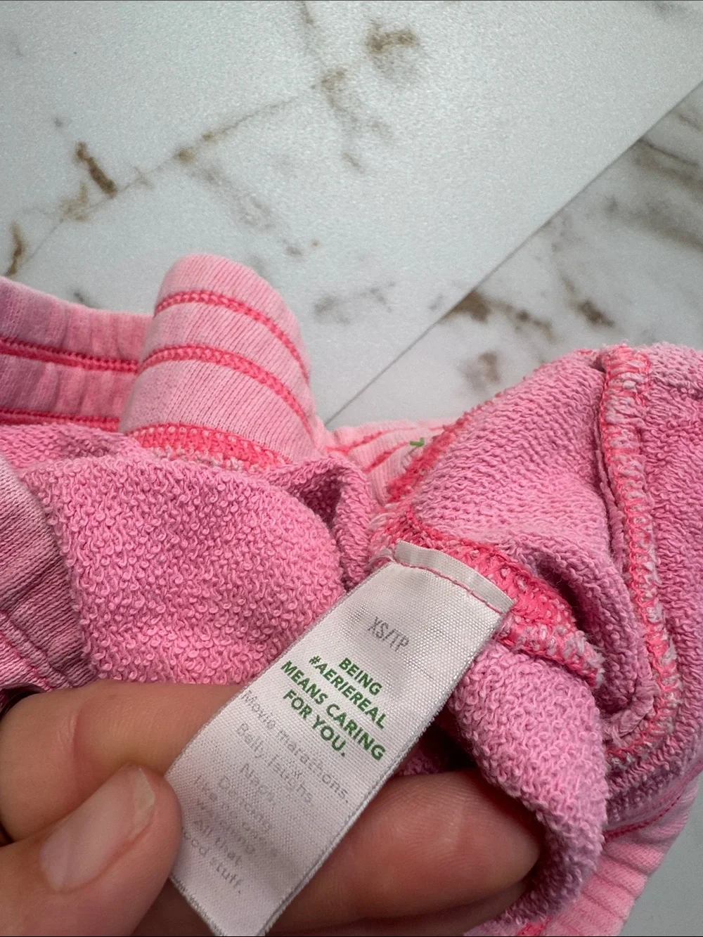 Aerie Sz XS Pull On Shorts Pink Loungewear Comfy Bright Dorm Ready